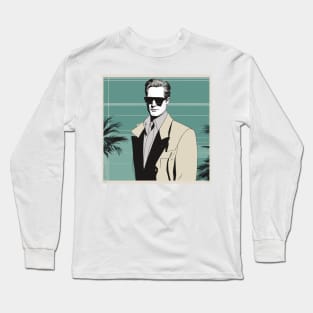 Newman's Palm Style Art Deco Sun Shades Long Sleeve T-Shirt